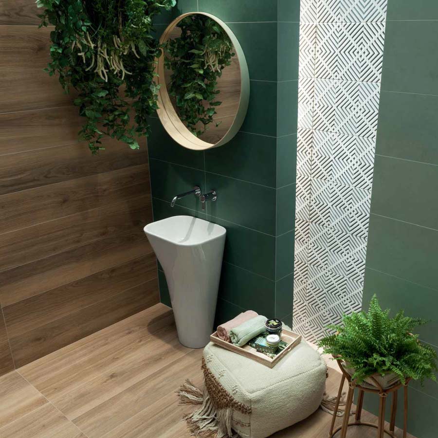 bathroom sophisticated green Tiles showroom Fort Myers FL